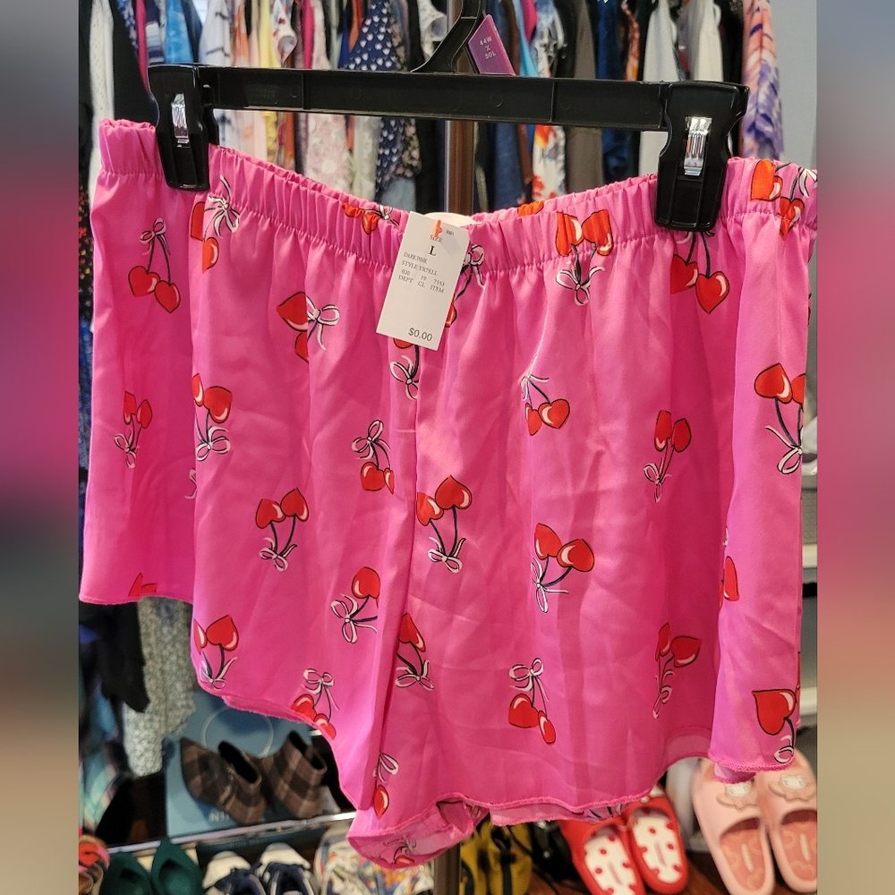 Colsie Cherry Patterned Lounge Shorts
